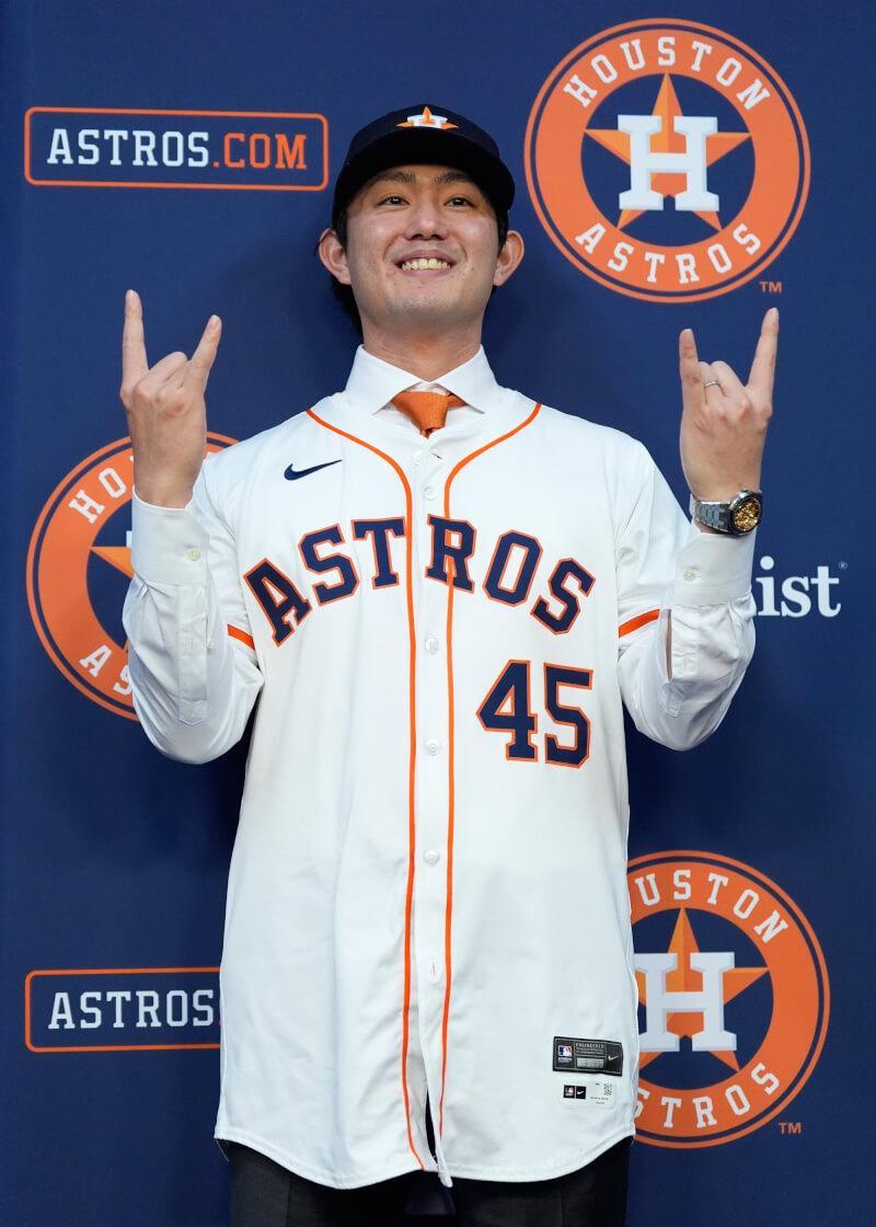 美職休士頓太空人隊的今井達也入選日本隊「預備投手名單」。（圖取自x.com/MLB）