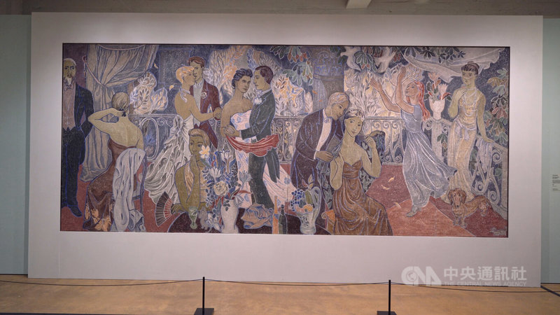 朵貝.楊笙最具代表性創作是1947年的濕壁畫作品「鄉間盛宴」。中央社記者巫祈麟赫爾辛基攝 115年2月14日