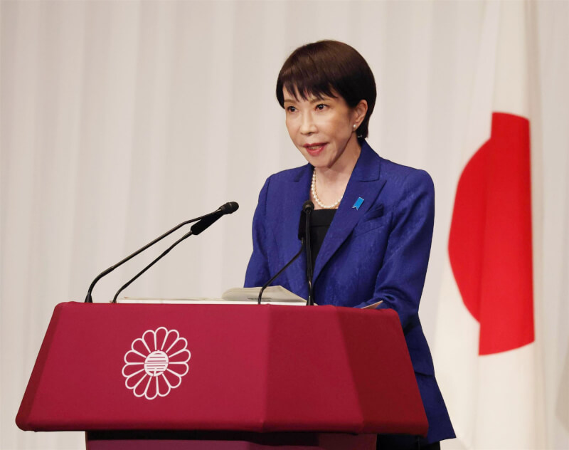 日本首相高市早苗16日以中英日文發布春節賀詞，祝賀大家新年「朝氣蓬勃、充滿希望」。（共同社）