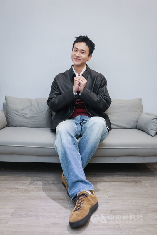 劉冠廷在2026的2部賀歲片「雙囍」跟「功夫」都有演出,他期待觀眾都能進戲院支持。中央社記者裴禛攝 115年2月16日