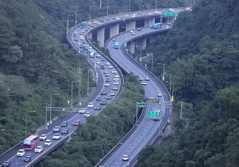 國5北向宜蘭至坪林路段。（中央社檔案照片）