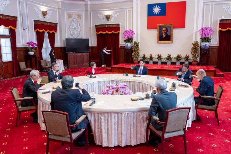 總統賴清德23日上午與與五院院長茶敘。(總統府提供)中央社記者葉素萍傳真 115年2月23日