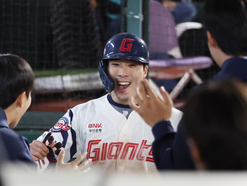 韓職樂天巨人隊球員金東赫（音譯）。（韓聯社）