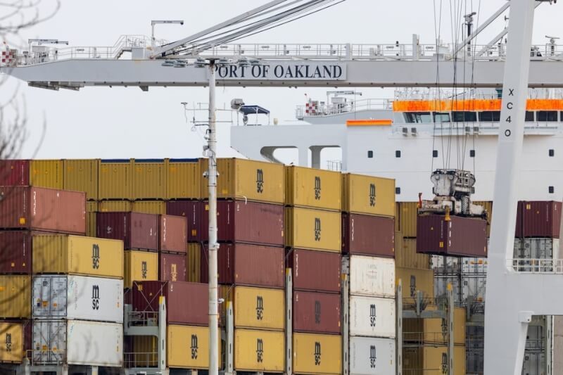 美國加州一處港口。（路透社）