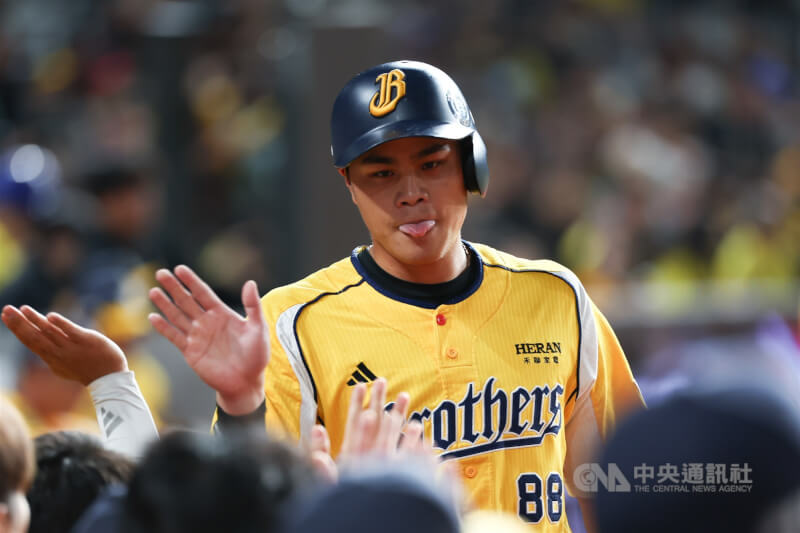 中華職棒中信兄弟隊野手宋晟睿。（中央社檔案照片）