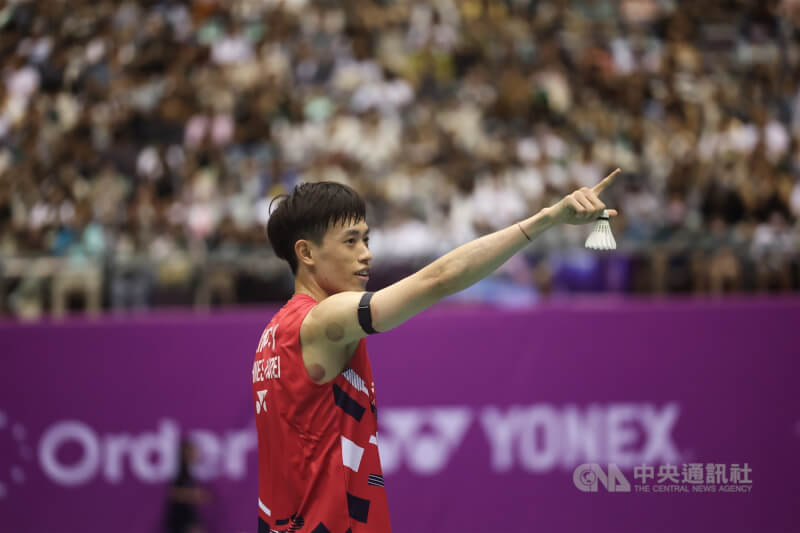 台灣羽球好手林俊易。（中央社檔案照片）