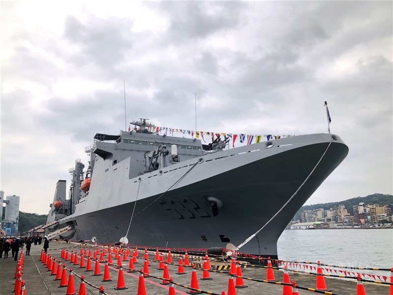 圖為2025敦睦艦隊停泊基隆港。（中央社檔案照片）