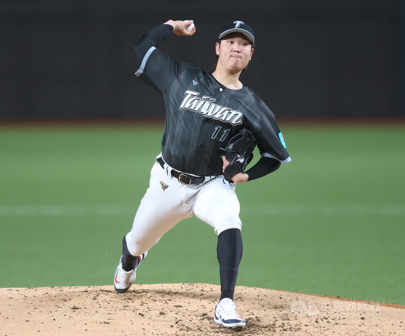 世界棒球經典賽（WBC）台灣隊27日與日職北海道日本火腿鬥士隊打交流賽，台灣投手古林睿煬（圖）掛帥先發，儘管被敲出全壘打，但古林睿煬自評投球感覺回饋好、盼用最好狀態迎接WBC。中央社記者張新偉攝　115年2月27日