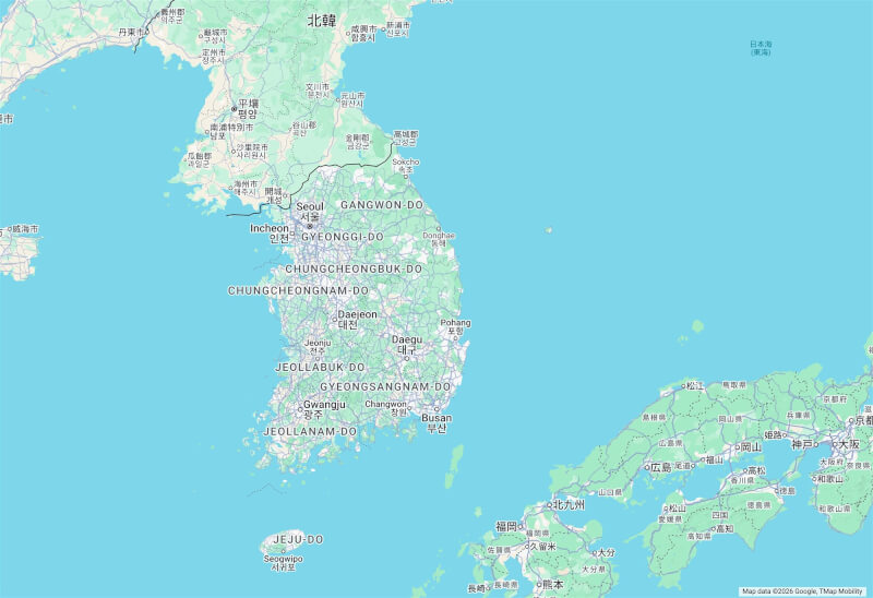 韓國核准Google高精準地圖。（圖取自Google地圖）