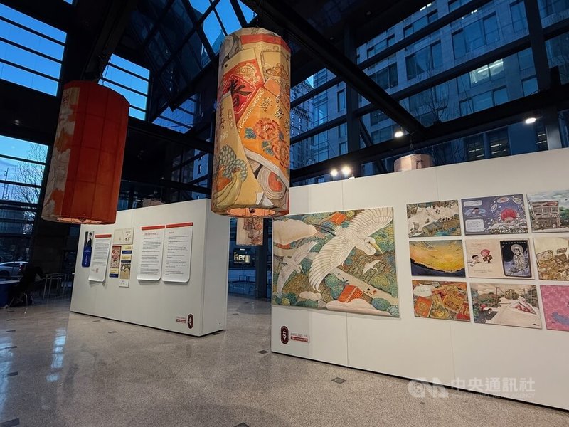 「阿祖的日子紙」、「機車媽媽」、「小松鼠與老榕樹」3個繪本都帶有年節和家鄉的氣氛,為溫哥華人帶來了溫暖。中央社記者程愛芬溫哥華攝 115年3月1日