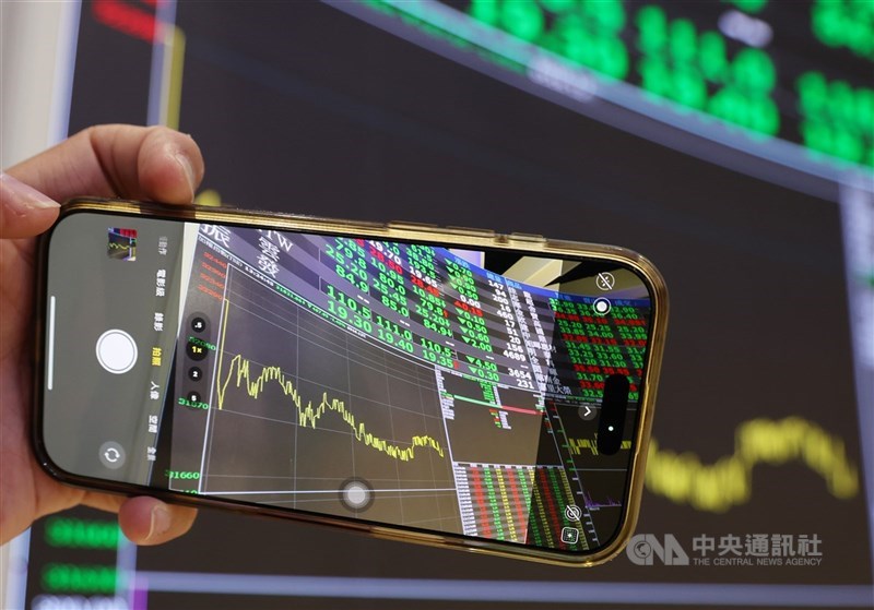 圖為台股示意圖。（中央社檔案照片）