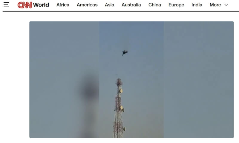 科威特政府表示，數架美軍戰機1日清晨墜毀科威特境內，CNN網站也播出墜機影像。（圖取自CNN網頁edition.cnn.com）