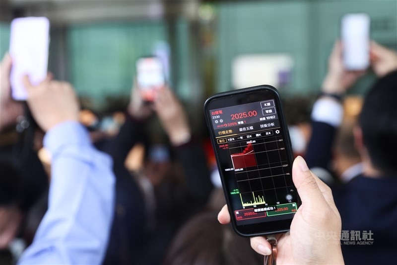 圖為台股示意圖。 （中央社檔案照片）