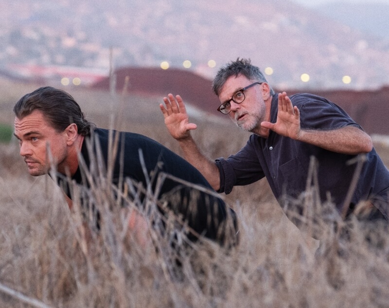 保羅湯瑪斯安德森（右）執導、奧斯卡影帝級李奧納多狄卡皮歐（左）主演的「一戰再戰」橫掃電影獎季。（圖取自一戰再戰IG instagram.com/onebattleafteranothermovie）