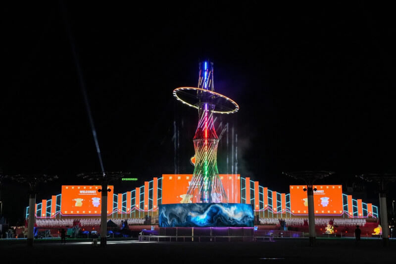 台灣燈會主燈「光沐—世界的阿里山」。(圖取自facebook.com/onlychiayi)