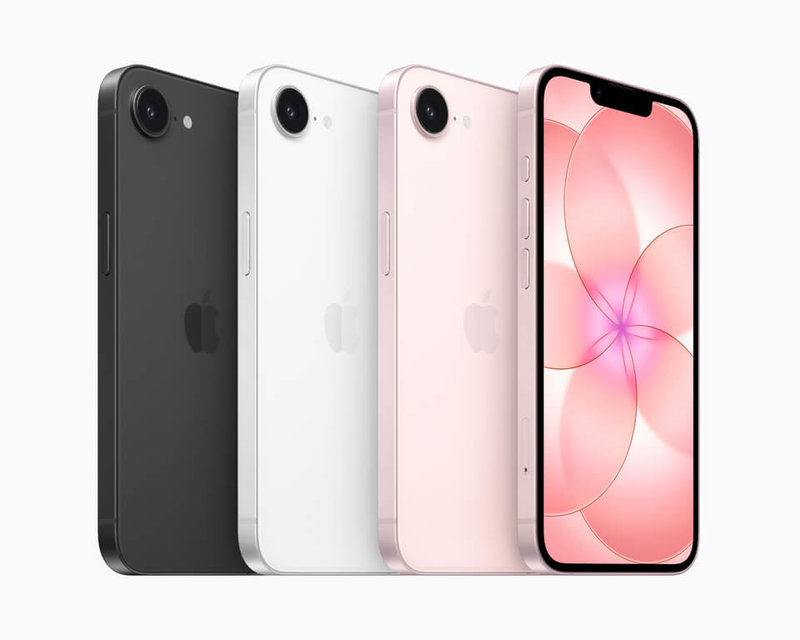 蘋果公司（Apple）2日晚間在官網發表平價手機iPhone 17e，搭載A19晶片及新一代自研數據機系統C1X，售價新台幣2萬1900元起，起始儲存空間為256GB，較前一代機型提高2倍。（蘋果提供）中央社記者吳家豪傳真　115年3月2日