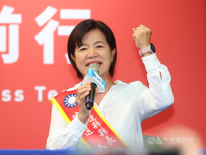 國民黨4日中常會通過2026縣市長選舉部分縣市提名人選,確認徵召花蓮縣吉安鄉長游淑貞(圖)參選花蓮縣長,游淑貞會後於記者會上說明參選理念願景。中央社記者謝佳璋攝 115年3月4日