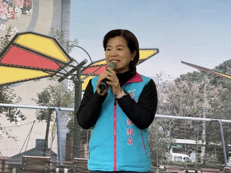 國民黨中常會4日正式提名吉安鄉長游淑貞（圖）參選花蓮縣長。圖為游淑貞出席「吉野開村記念碑」綠地優化啟用儀式致詞。中央社記者張祈攝　115年3月4日