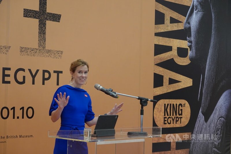 英國在台辦事處4日在奇美博物館舉辦「南台灣感恩茶會」，英國駐台代表包瓊郁（Ruth Bradley-Jones）致詞。中央社記者楊堯茹攝 115年3月4日