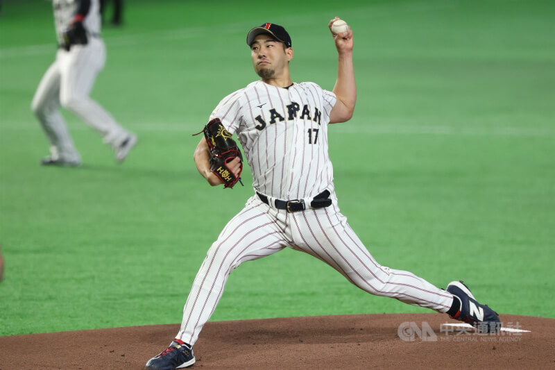 世界棒球經典賽（WBC）7日晚間在日本東京巨蛋進行日韓大戰，日本隊推出投手菊池雄星（圖）先發登板。中央社記者王騰毅東京攝　115年3月7日