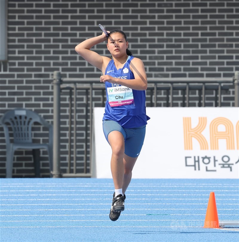 台灣女子標槍好手朱品薰達到亞運參賽標準。（中央社檔案照片）