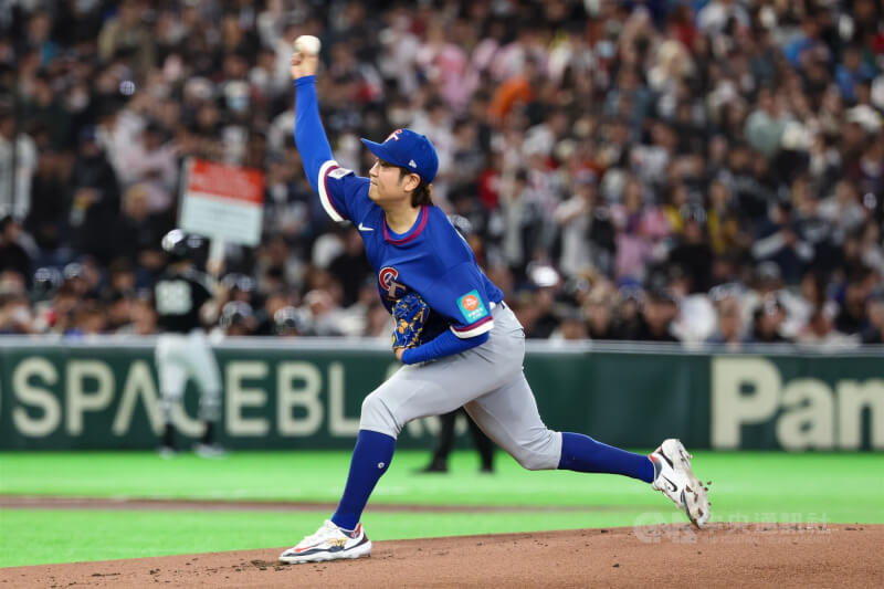 世界棒球經典賽（WBC）台灣隊8日與韓國隊交手攸關晉級，推出古林睿煬擔任先發投手。中央社記者王騰毅東京攝　115年3月8日