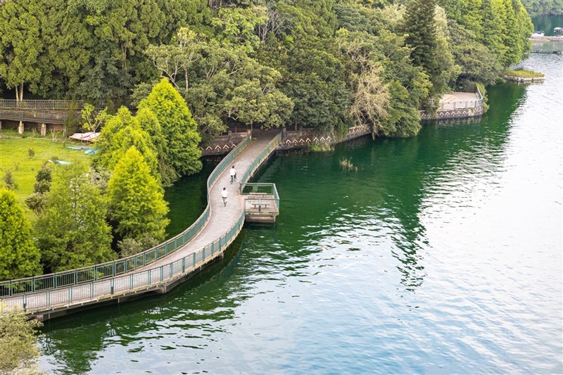 圖為日月潭湖光水色美景。（中央社檔案照片）