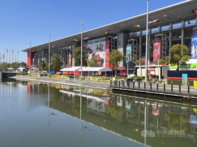 2026年一級方程式（F1）中國大獎賽將於3月13至15日在上海國際賽車場登場，圖為上海國際賽車場主看台入口。中央社記者李雅雯上海攝 115年3月10日