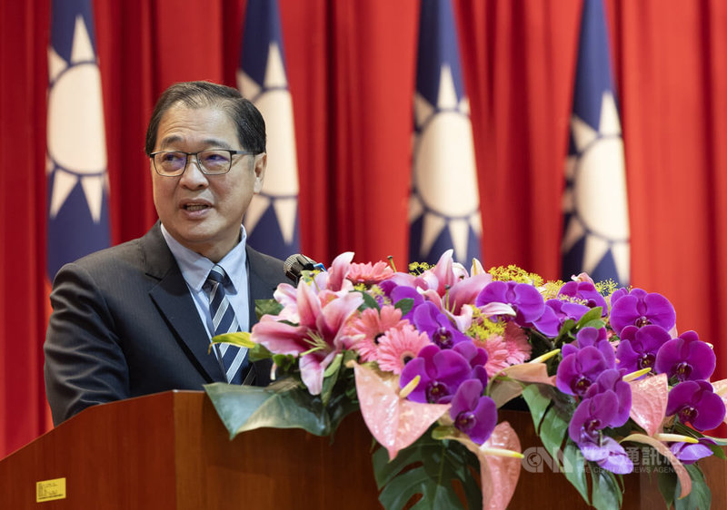 115年法務部卸、新任高階主管暨所屬檢察機關檢察長聯合交接及宣誓典禮11日上午在法務部大禮堂舉行，法務部長鄭銘謙（圖）出席見證並致詞。中央社記者趙世勳攝　115年3月11日