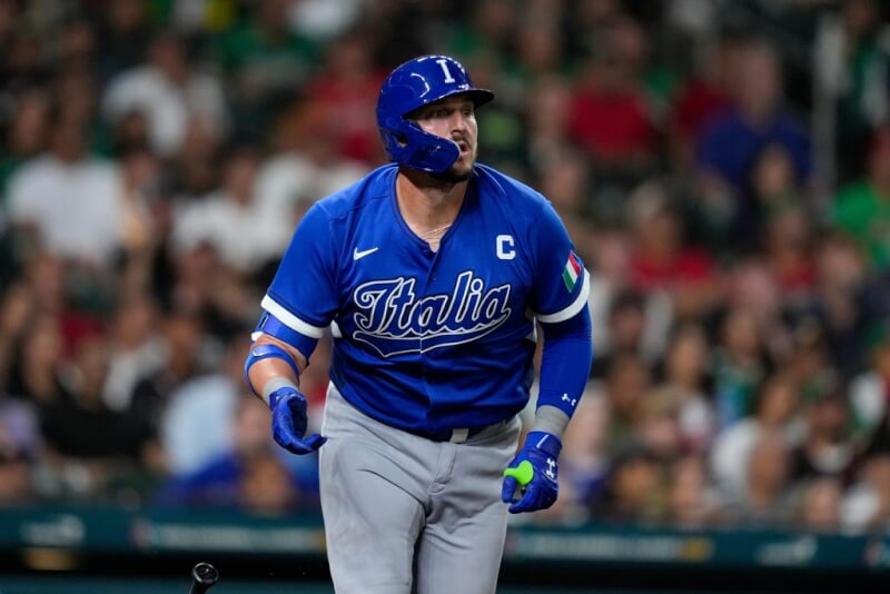 世界棒球經典賽B組賽事，義大利靠隊長帕斯昆汀諾（圖）單場3響，以9比1擊敗墨西哥獲全勝晉級。（美聯社）