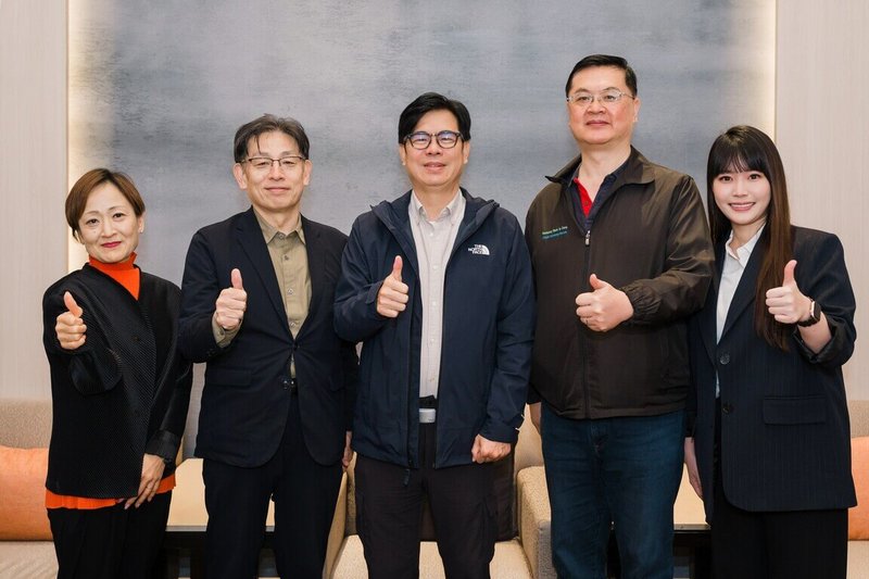 高雄市長陳其邁（中）11日率市府訪團赴美，並首度與日本熊本縣廳組成「台日城市聯合訪美團」。（高雄市政府提供）中央社記者蔡孟妤傳真　115年3月12日