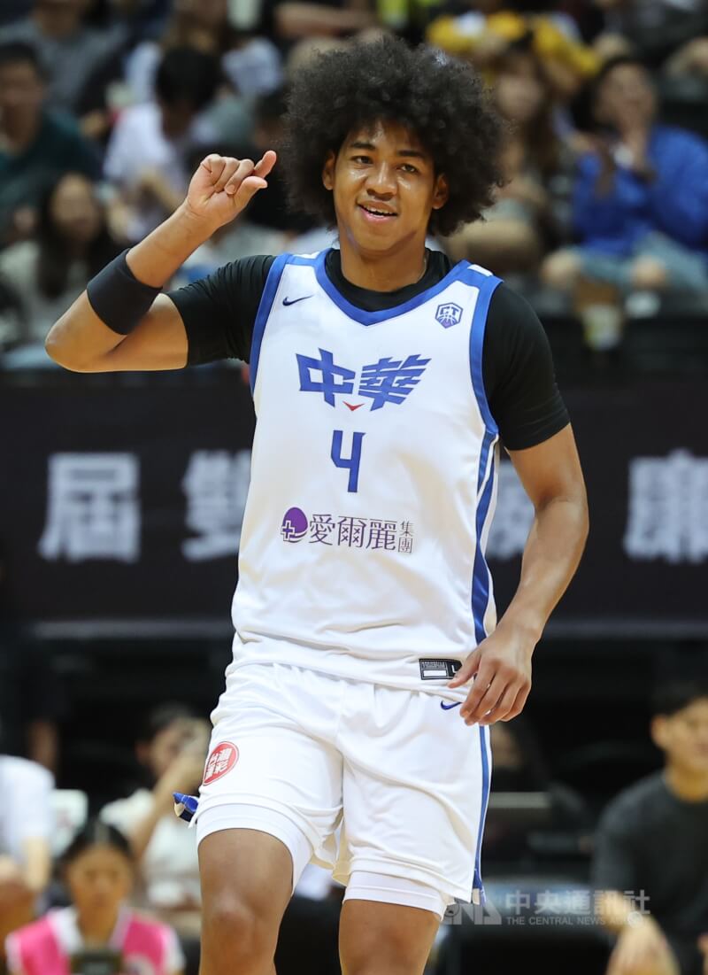 台美混血好手賀博於2025雙北威廉瓊斯盃國際籃球邀請賽出賽。（中央社檔案照片）