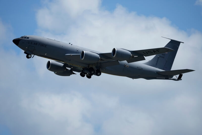 美軍一架KC-135空中加油機12日在伊拉克西部墜毀。圖為KC-135同型機。（美聯社）