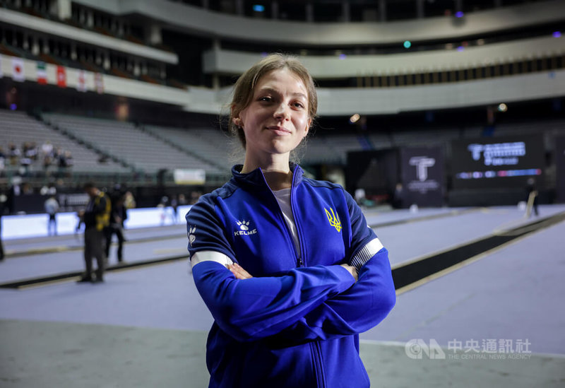 烏克蘭拔河國家隊選手謝夫楚克目前於烏克蘭軍隊服役，此次來台參加2026年台北世界室內拔河錦標賽，也是她第一次造訪亞洲國家。中央社記者裴禛攝　115年3月13日