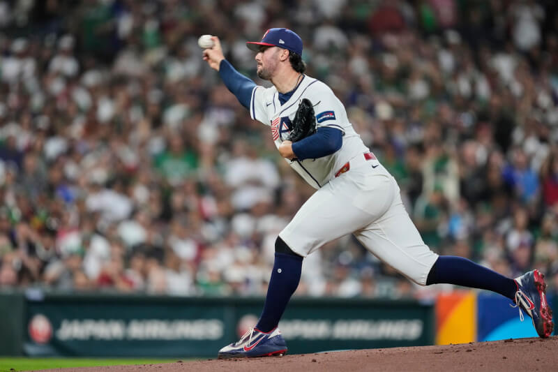 世界棒球經典賽美國15日將在4強賽推出MLB國家聯盟賽揚獎得主史金斯主投，對決充滿強棒豪打的多明尼加。（美聯社）