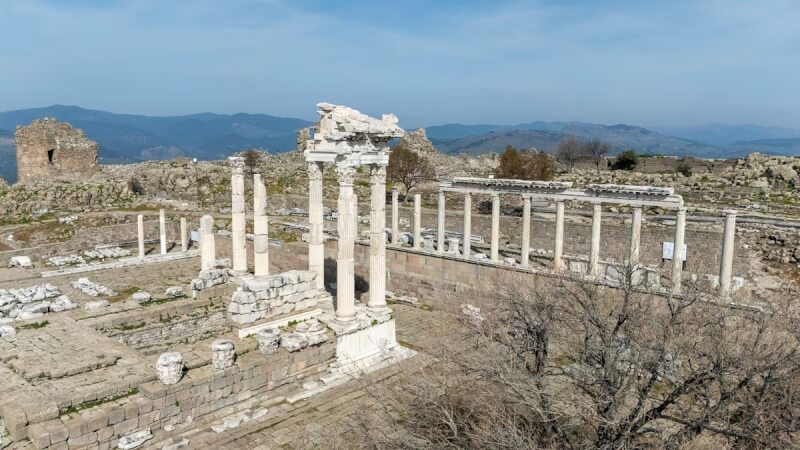 土耳其西部伊茲米爾省古城佩加蒙遺址。（路透社）
