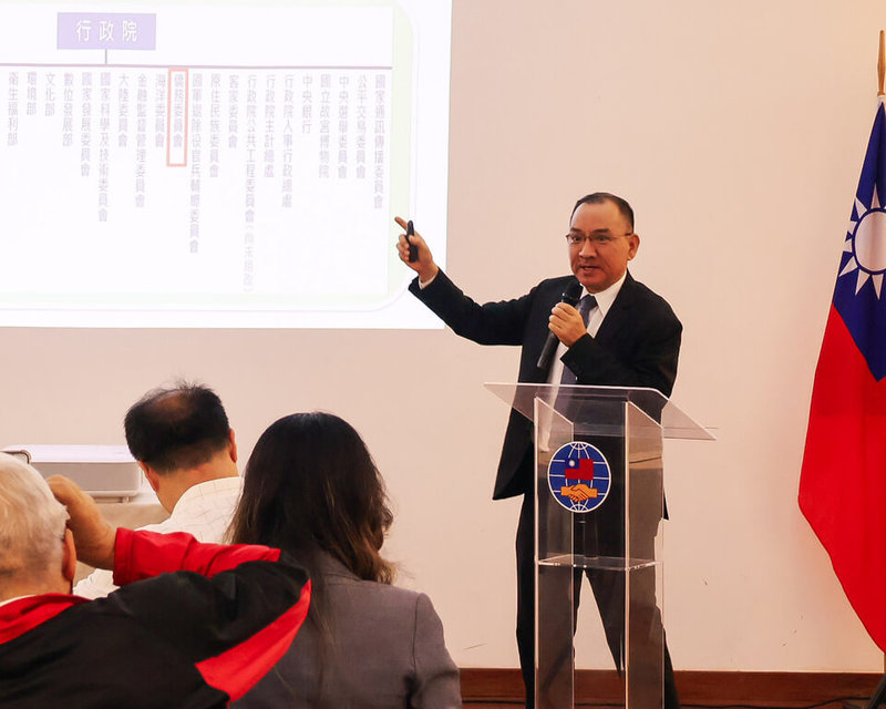 聖保羅文教中心14日舉辦「僑社工作研習會」,文教中心主任尤正才表示,僑社幹部在今年各項活動中將扮演重要角色,特別是在推動美食文化外交、青年工作及韌性社會建構等方面。(聖保羅文教中心提供)中央社記者唐雅陵聖保羅傳真 115年3月17日