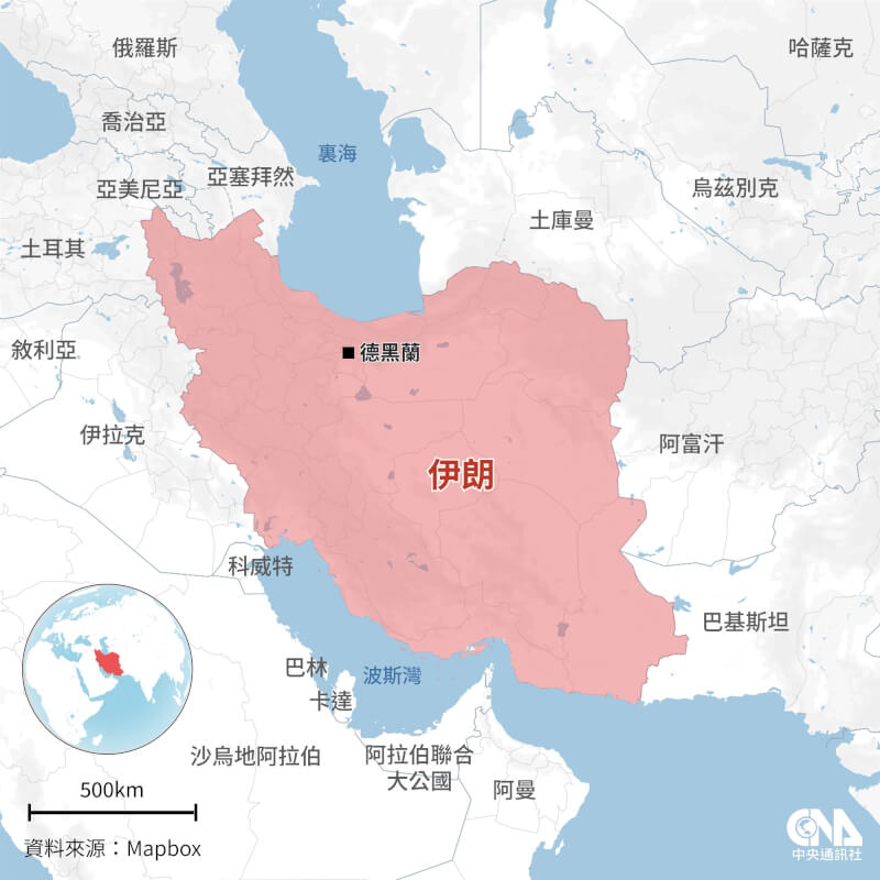 德黑蘭當局威脅將攻擊整個波斯灣地區的石油和天然氣目標後，18日對卡達發動攻擊。（中央社製圖）