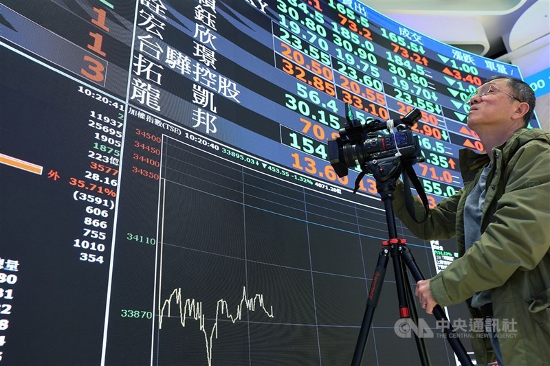 台股示意圖。 （中央社檔案照片）