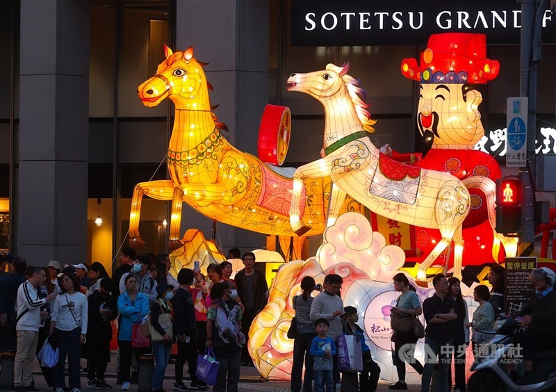 圖為2026台北燈節花燈。(中央社檔案照片)