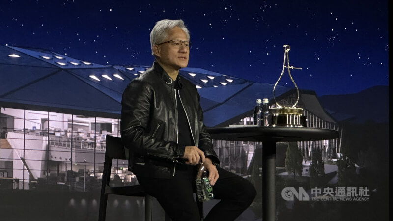 輝達執行長黃仁勳18日出席GTC大會。（中央社檔案照片）