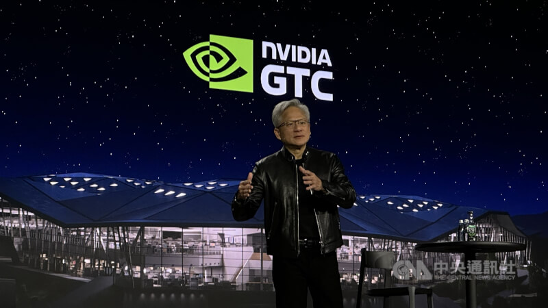 輝達執行長黃仁勳。（中央社檔案照片）