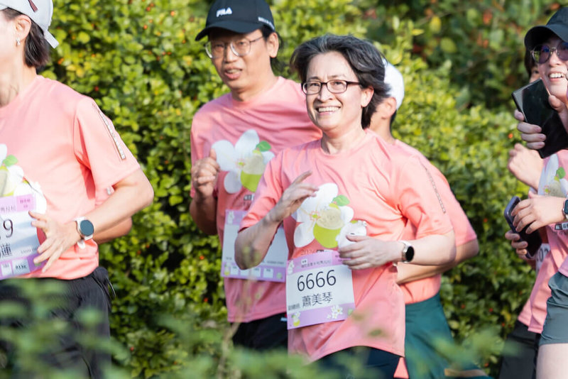 副總統蕭美琴22日出席「2026柚花追香路跑－瑞穗場」。（總統府提供）中央社記者葉素萍傳真　115年3月22日