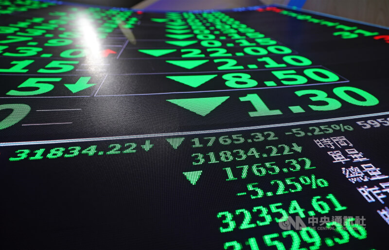 台股示意圖。（中央社檔案照片）