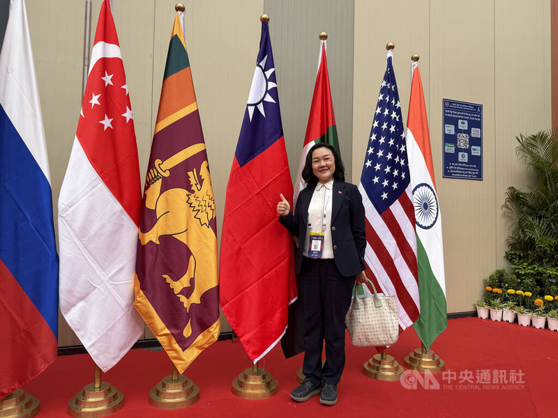 台灣由經濟部主導、外貿協會執行的台灣精品（Taiwan Excellence）計畫，率領17家台灣企業，帶著「台灣AI科技島」為核心的概念，參加印度最大科技博覽會，並讓國旗罕見出現在印度重要展會現場。中央社記者李晉緯新德里攝　115年3月23日