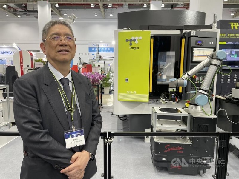 2026台灣國際工具機展25日在台中登場，東台集團積極參展，圖為東台董事長嚴瑞雄。 中央社記者鍾榮峰攝　115年3月25日