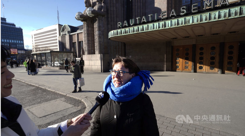來自芬蘭北部城市奧盧的派薇受訪時表示，能在自然環繞的環境中生活並對現狀感到滿足，就是她最珍視的幸福。中央社記者巫祈麟赫爾辛基攝  115年3月25日
