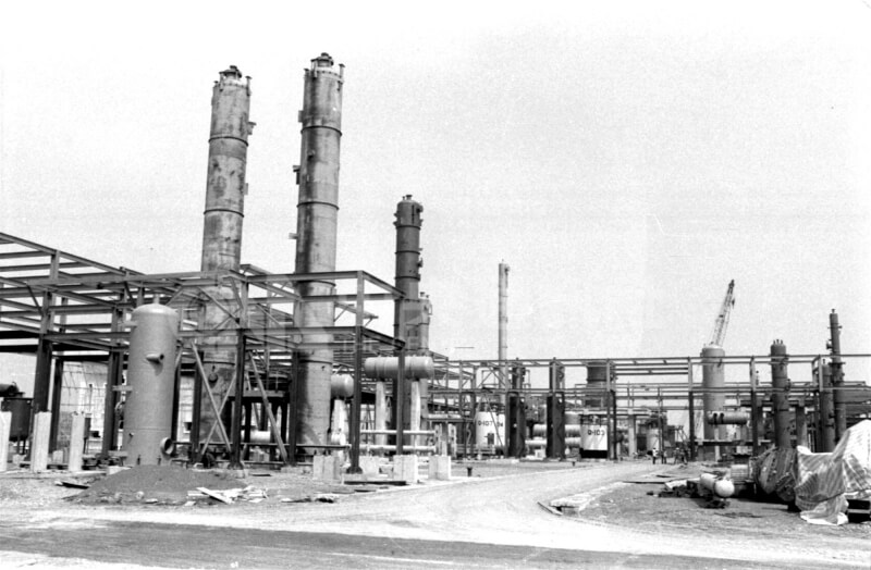 十項重要建設之一的石化工業（第三座輕油裂解工廠）。（中央社檔案照片）