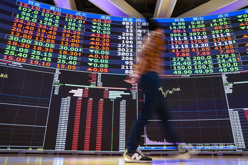 台股26日開高走高，早盤指數漲逾300點。（中央社檔案照片）
