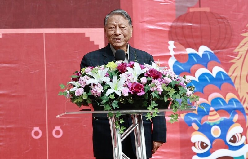 前南投縣長林源朗27日過世，享壽86歲，突然辭世讓各界很不捨。圖為林源朗民國115年1月17日參加南投縣文化局新春揮毫送春聯活動。（民眾提供）中央社記者蕭博陽南投縣傳真　115年3月27日